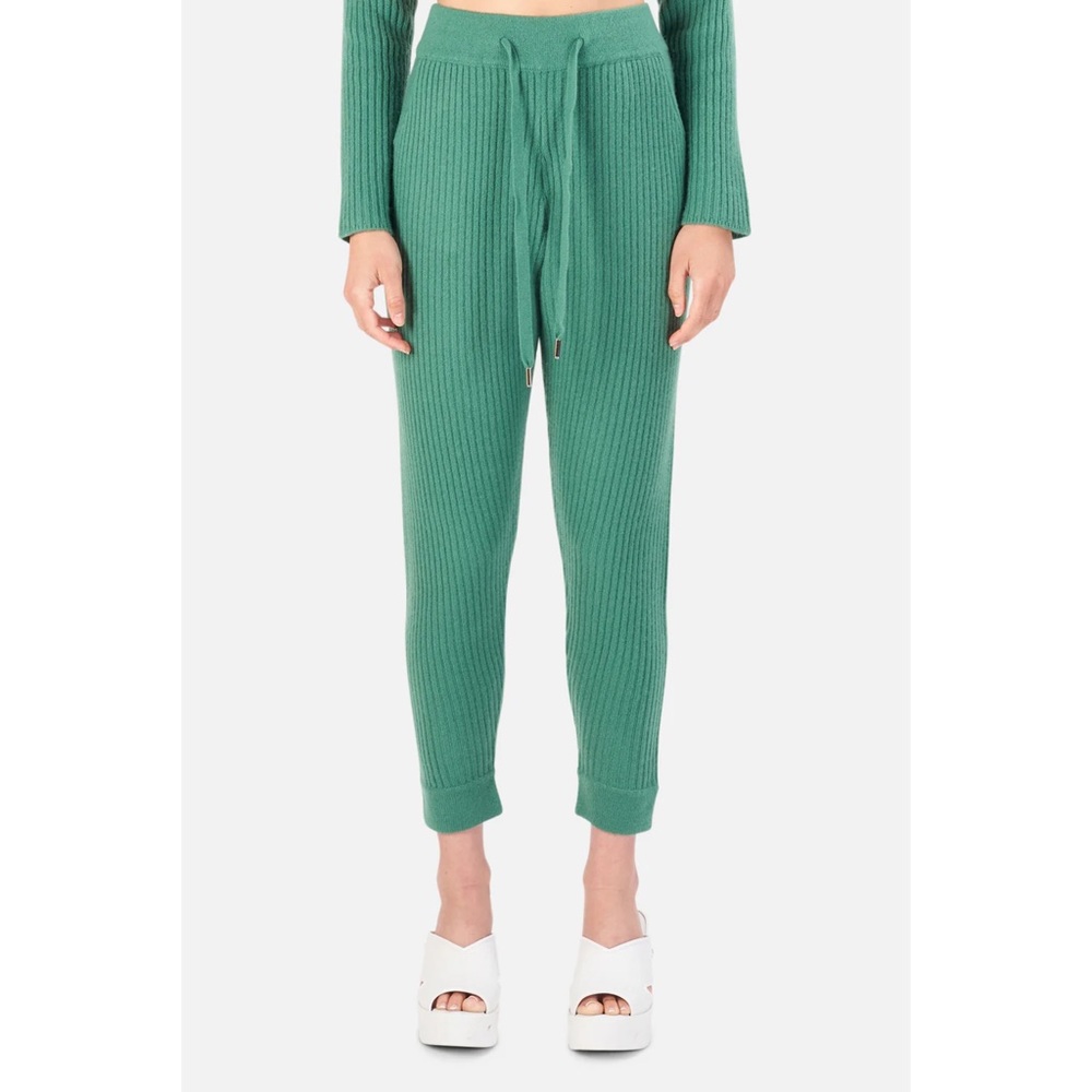 NWT ribbed cashmere sweatpants leggings cuffed fitted